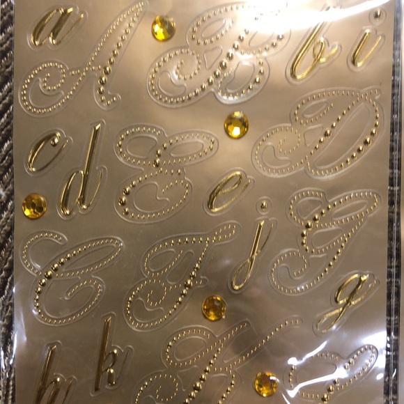 Jolee’s Bling Large Gold Foil Alphas Stickers - Picture 2 of 5